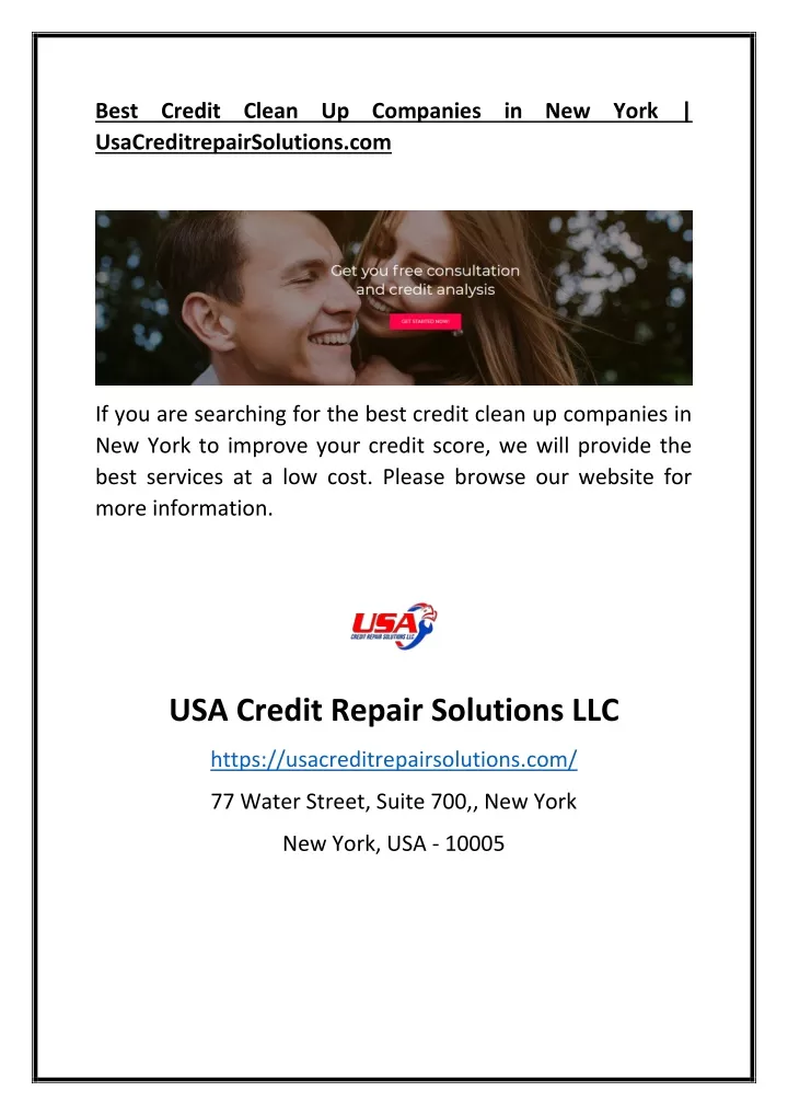 best credit clean up companies in new york