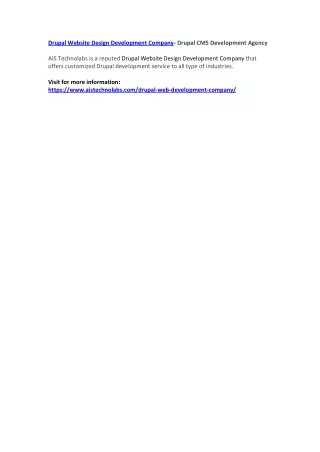 drupal website design development company drupal