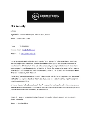 EFS Security