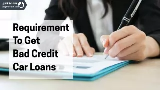Get Bad Credit Car Loans With Minimum Requirement