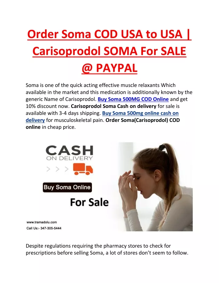 order soma cod usa to usa carisoprodol soma