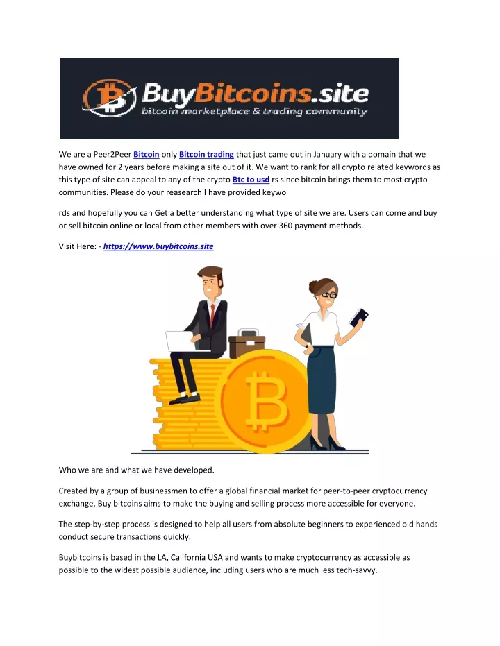 we are a peer2peer bitcoin only bitcoin trading