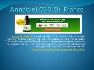 Annabiol CBD Oil (Fr) - Improves Sleep Quality And Duration