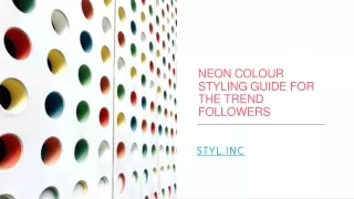 Neon Colour Styling Guide for the Trend Followers