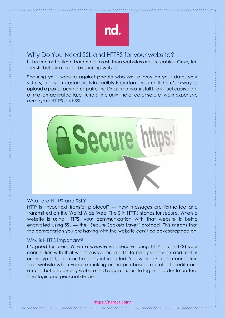 why do you need ssl and https for your website