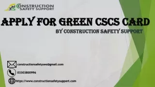 How to Apply for CSCS Green/Labourer Card