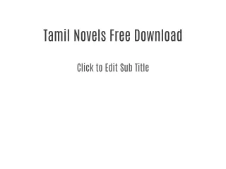 Tamil Novels Free Download
