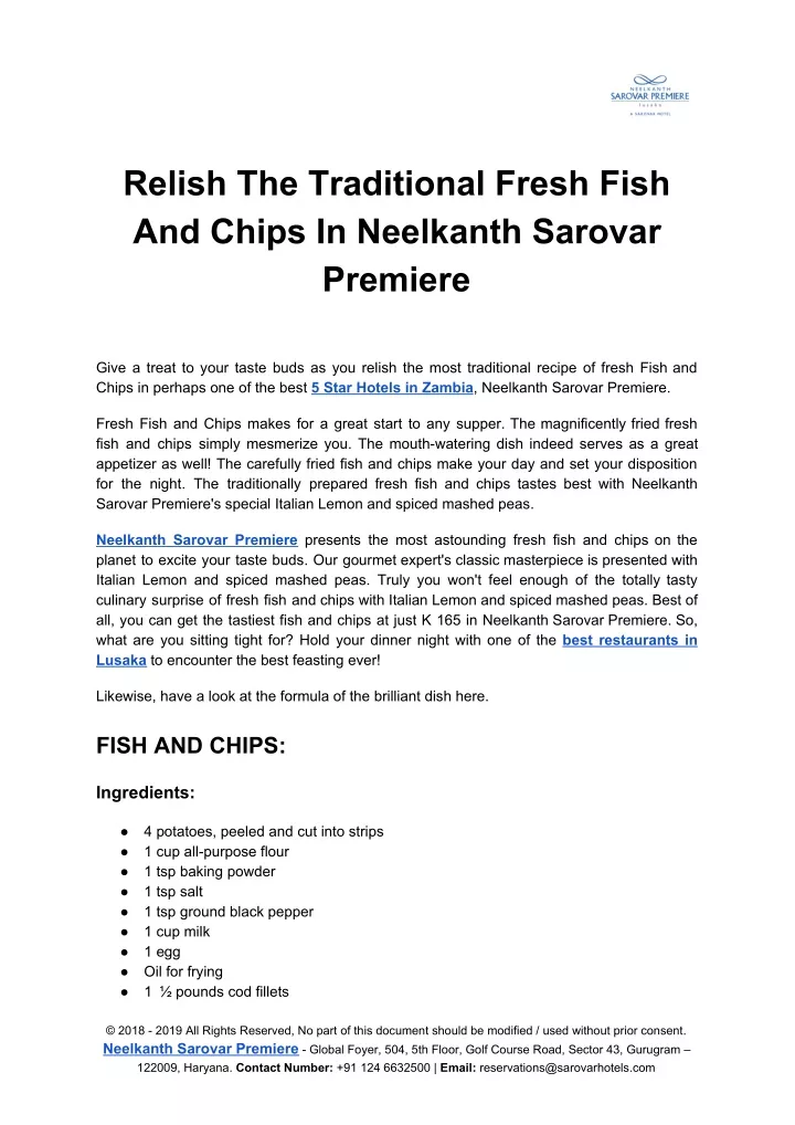 relish the traditional fresh fish and chips