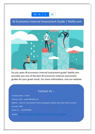 Ib Economics Internal Assessment Guide | Nailib.com