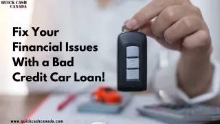 Fix Your Financial Issues With A Bad Credit Car Loan.