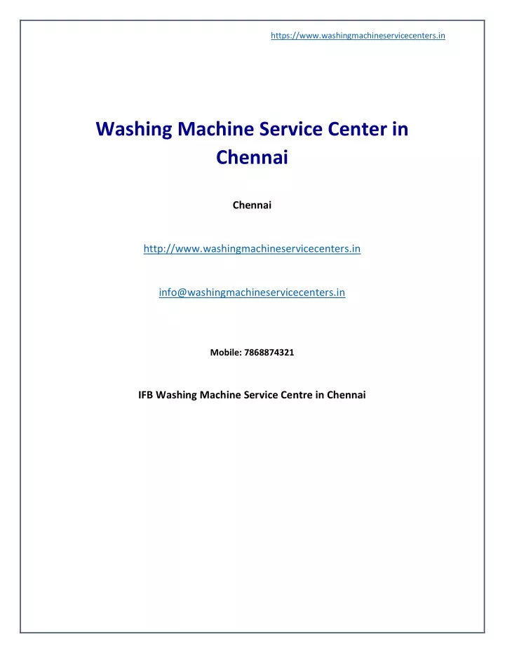 https www washingmachineservicecenters in