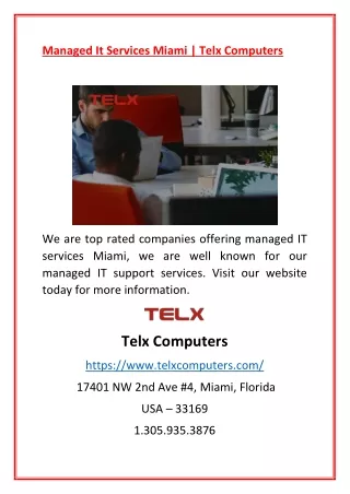 Managed It Services Miami | Telx Computers
