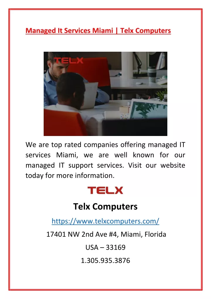 managed it services miami telx computers