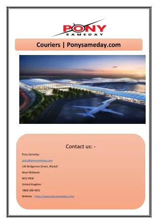 Couriers | Ponysameday.com