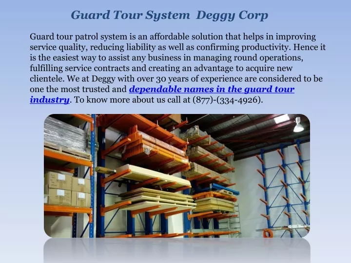 guard tour system deggy corp