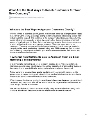 what are the best ways to reach customers