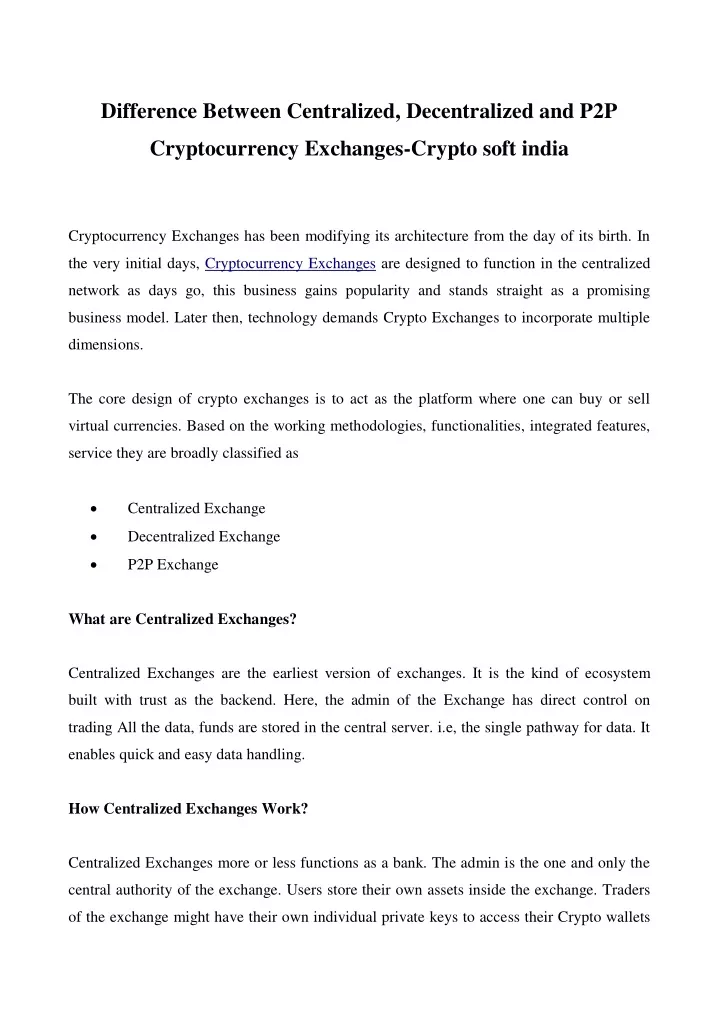 difference between centralized decentralized