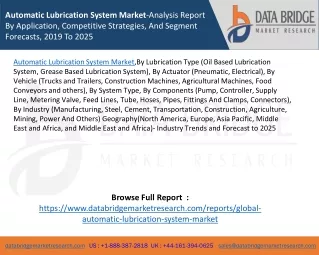 automatic lubrication system market analysis