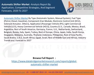 automatic shifter market analysis report