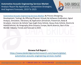 automotive acoustic engineering services market