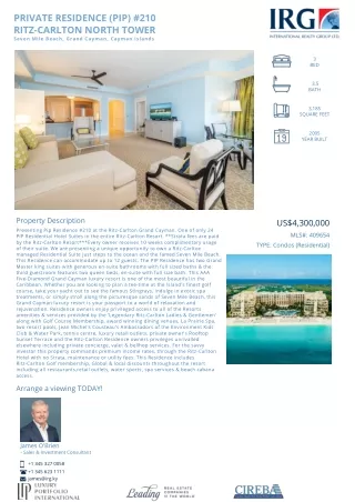 private residence pip 210 ritz carlton north