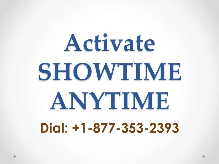 activate showtime anytime