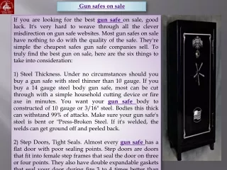 gun safes on sale