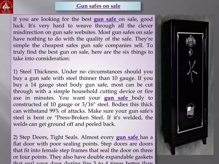 gun safes on sale