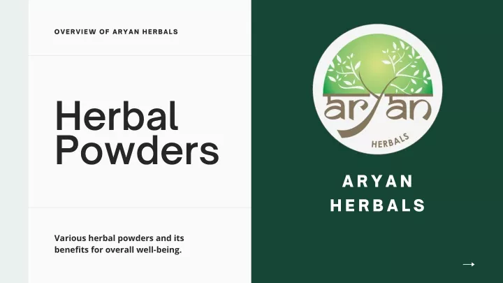 overview of aryan herbals