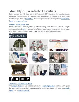 mom style wardrobe essentials being