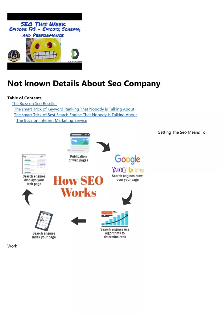 not known details about seo company