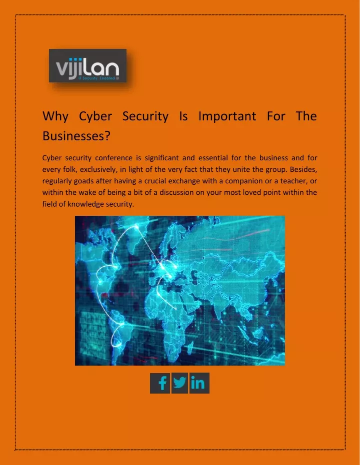 why cyber security is important for the businesses