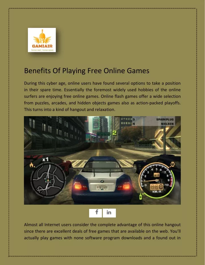 benefits of playing free online games