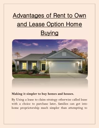 lease with the option to buy