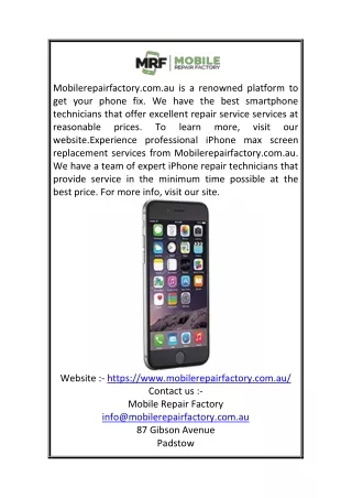 Phone Fix | Mobilerepairfactory.com.au