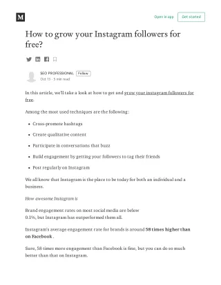 HOW TO GROW YOUR INSTAGRAM FOLLOWERS FOR FREE