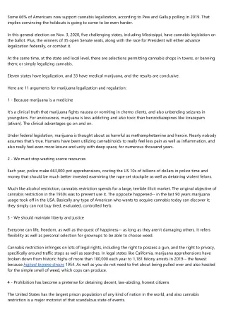 Marijuana Legalization & Regulation Debates, and Truths, to Help You Best Choose on Election Day