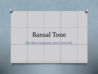 Bansal Tone- Japanese Tool Trolly with Tools