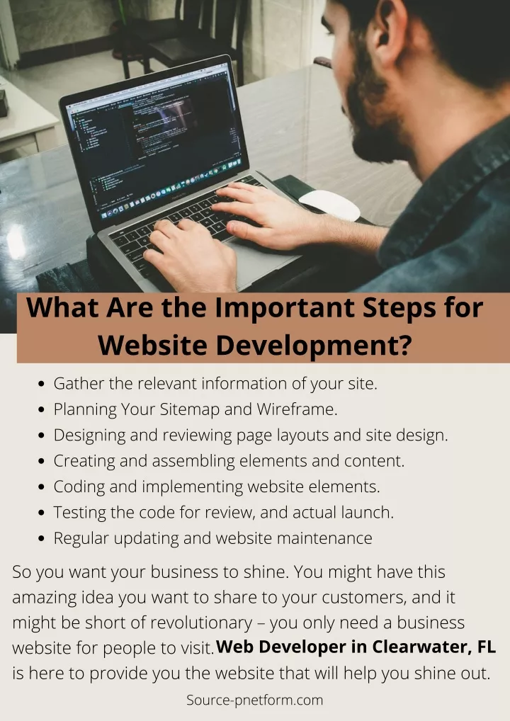what are the important steps for website