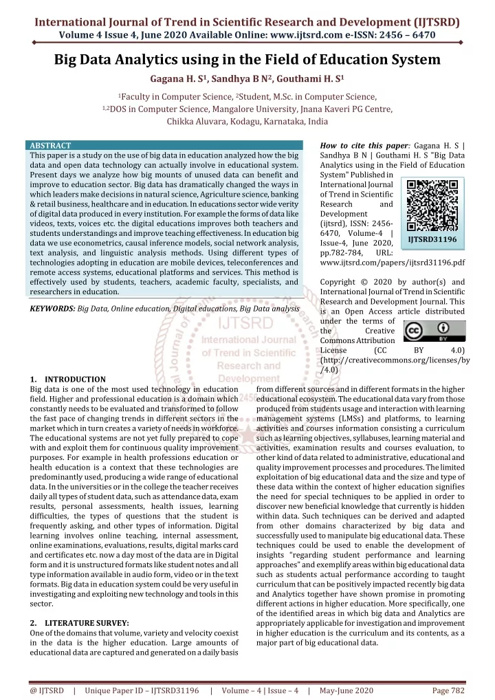 international journal of trend in scientific