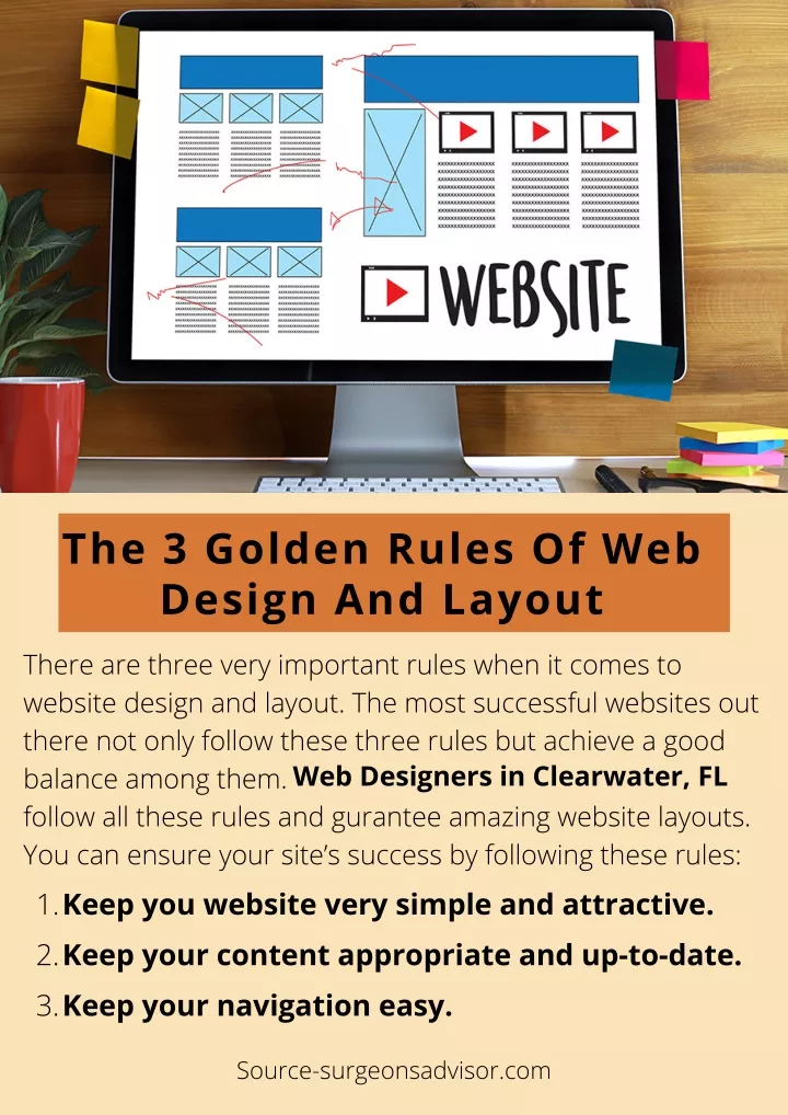 the 3 golden rules of web design and layout