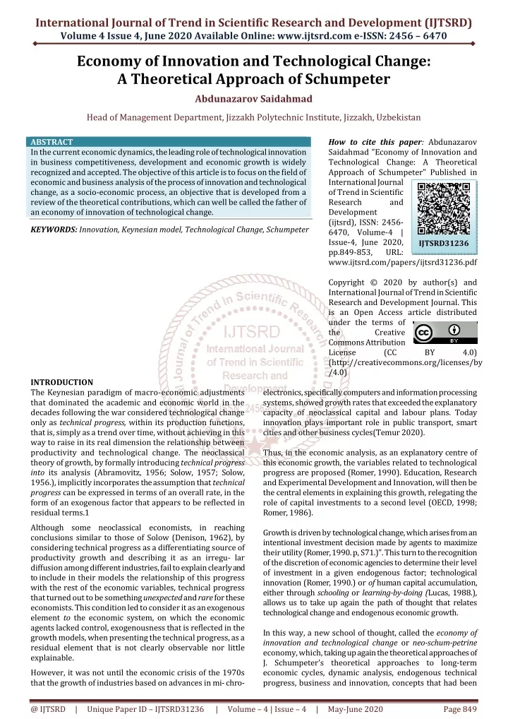 international journal of trend in scientific