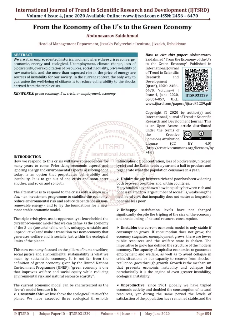 international journal of trend in scientific