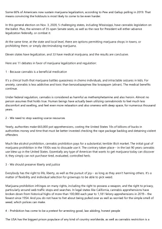 Marijuana Legalization & Regulation Arguments, and Truths, to Help You Best Decide on Election Day