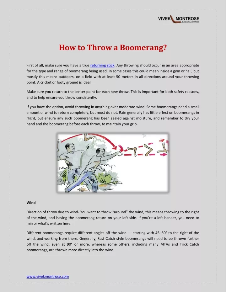 how to throw a boomerang