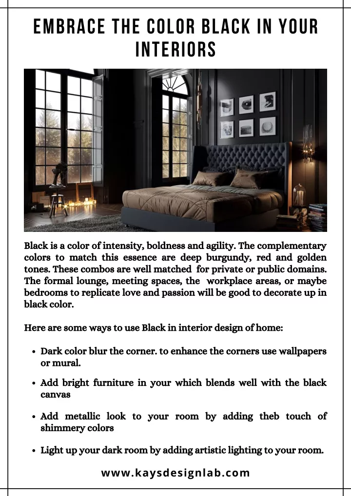 embrace the color black in your interiors