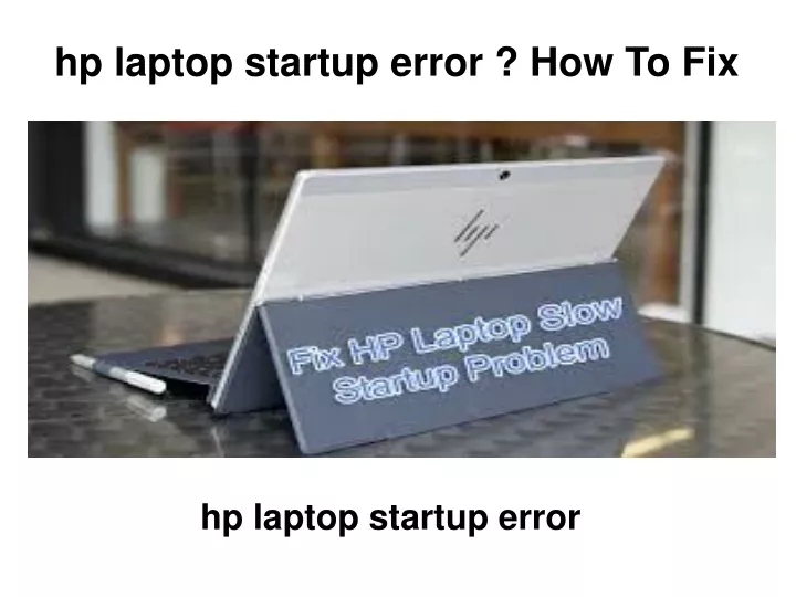 hp laptop startup error how to fix