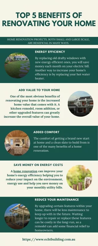Top 5 Benefits Of Renovating Your Home - Infographic