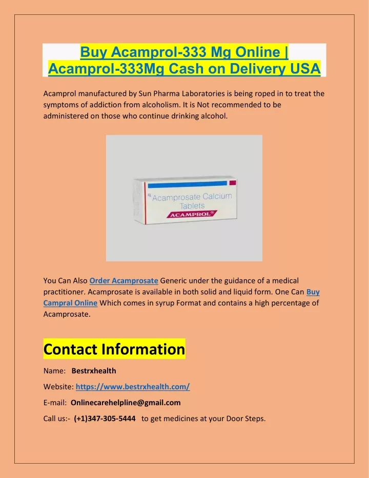 buy acamprol 333 mg online acamprol 333mg cash