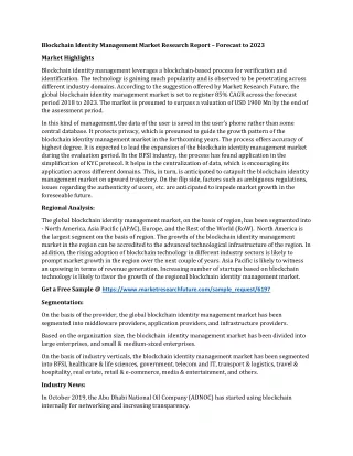 blockchain identity management market research
